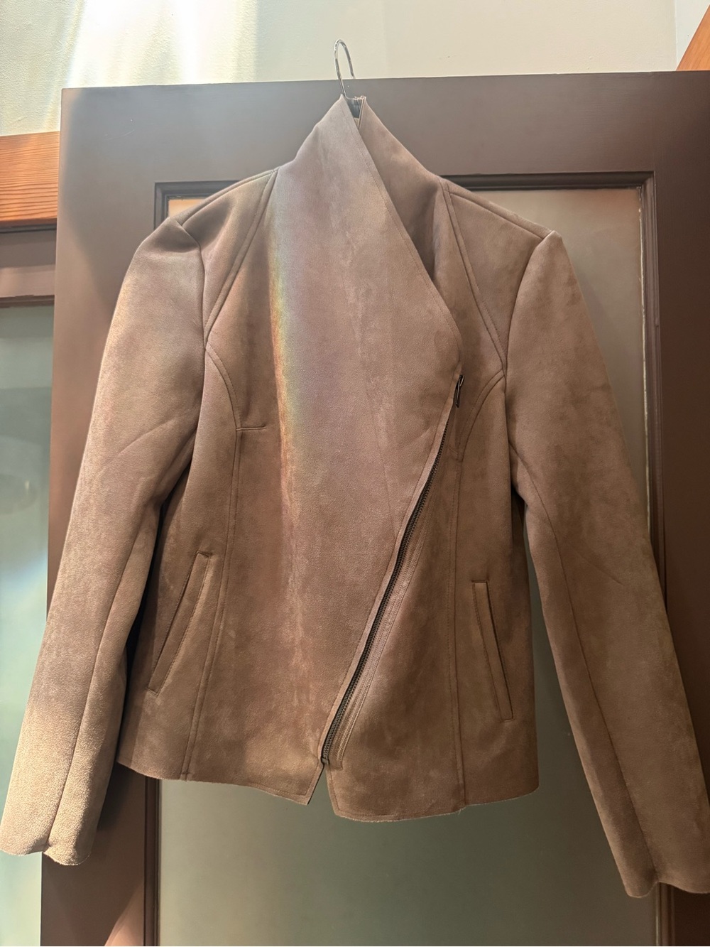 Kut From The Kloth Carina Faux Suede Drape Moto Jacket - Picture 2 of 5